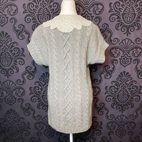 3.1 Phillip Lim Cashmere Cable Knit Grey Button Sweater Cardigan Women’s Small - Picture 8 of 8